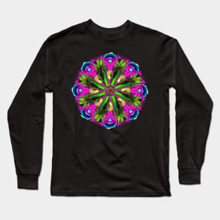 Colourful bugs mandala Long Sleeve T-Shirt